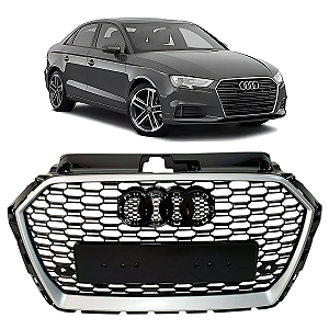 Grade Frontal Prateada Audi Rs3 Para Audi A3 2017 2018 2019 2020 2021 MR598985