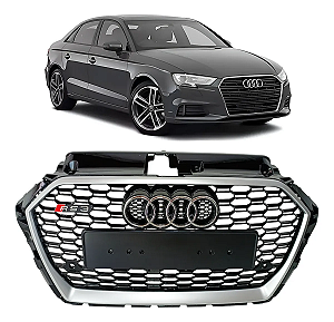 Grade Frontal Prateada Audi Rs3 Para Audi A3 2017 2018 2019 2020 2021 MR598985