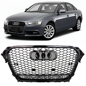 Grade Colmeia Dianteira Cromada RS4 para A4 2013 2014 2016