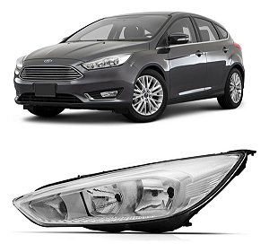 Farol Dianteiro Focus 2016 17 18 2019 Sem Led Lado Motorista Esquerdo Novo