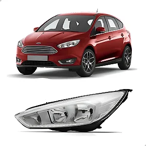 Farol Dianteiro Focus 2016 17 18 2019 Sem Led Lado Motorista Esquerdo Novo