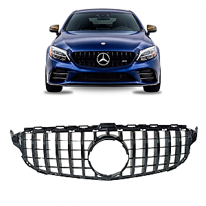 Grade Superior Parachoque Dianteiro Mercedes W205 C180 C200 C250 C300 GTR Preto Brilhante A85658999