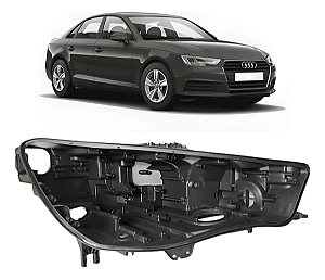 Carcaça Farol Led Audi A4 2016 2017 2018 2019 Direito Passageiro