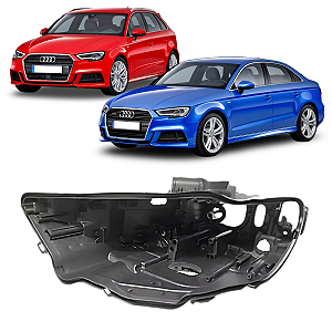 Carcaça Farol Full Led Audi A3 2017 2018 2019 2020 2021 Lado Esquerdo Motorista
