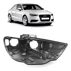 Carcaça Farol Dianteiro Audi A3 2013 2014 2015 2016 Direito Passageiro