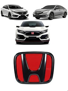 Emblema Dianteiro Preto Honda Civic G10 Type R 2017 2021