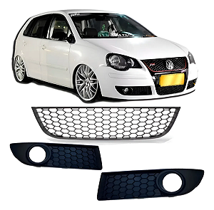 Grade Moldura Tela Milha Parachoque Polo Gti 2007 2008 2009 2010 2011