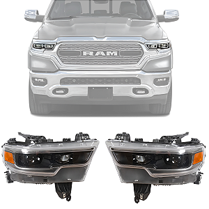 PAR FAROL LED DIANTEIRO DODGE RAM 1500 2023 2024 2025