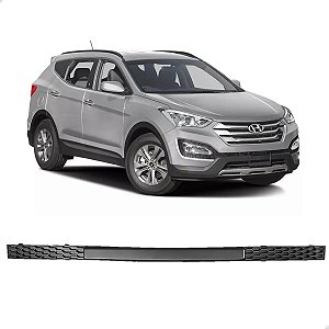 Suporte Placa Friso Parachoque Frontal Santa Fe 2013 2014 2015 2016 Preto 86529-2W000