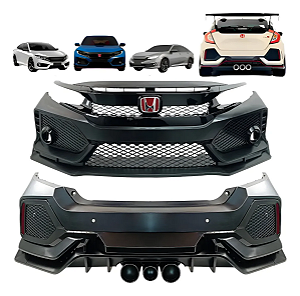 Bodykit Parachoque Civic G10 2017 21 Modelo Type R Completo