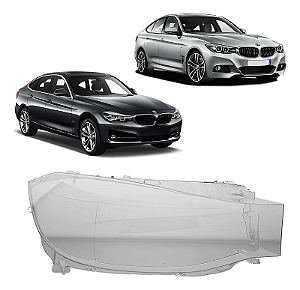 Lente Do Farol Bmw 320i 328i Gt 2013 2014 2015 2016 Direito Passageiro 63117339386
