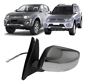 Retrovisor Pajero Dakar L200 Triton 2014 2015 C Pisca Retratil Esquerdo Motorista 43651944