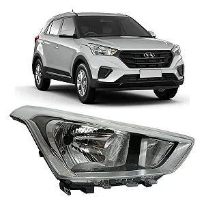 Farol Cromado Dianteiro Creta 2016 2017 2018 2019 2020 2021 Lado Direito Passageiro 92102A0000