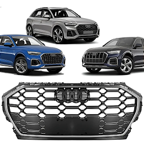 Grade Com Friso Cromado do Parachoque Dianteiro Audi Q5 2021 2022 2023 2024 2025 80G853651N