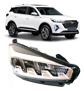 Farol Dianteiro Led Xenon Tiggo 7 Pro 2021 2022 2024 Direito