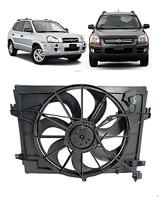 Eletroventilador Ventoinha Defletor Sportage Tucson Nova 2.0 253801F522 253801F250 253802E250 25380E250 253801F252 253801F380 253802E100 253802E380