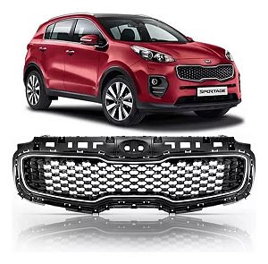 Grade Superior Parachoque Dianteiro Friso Cromado Sportage 2016 2017 2018 Novo