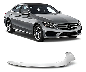 Friso Cromado Inferior Parachoque Dianteiro Mercedes C250 Sport C300 2015 2017 Direito Passageiro A2058851474