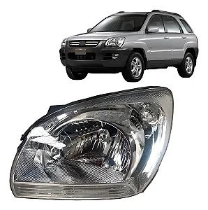 Farol Mascara Cromada Dianteiro Kia Sportage 2005 2006 2007 2008 Esquerdo Motorista BX78915177