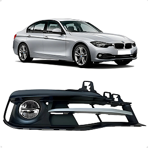 Grade Farol Milha Led Completo Bmw Serie 3 320i 328i 2016 2017 2018 Lado Direito Passageiro