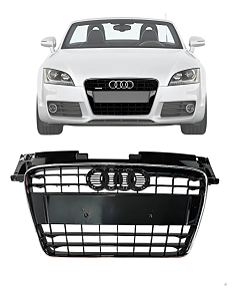 Grade Central Parachoque Dianteiro Audi Tt 2007 2008 2009 2010 2012 2013 2014 Preto Brilhante