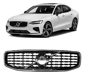 Grade Preto Com Friso Cromado Parachoque Dianteira Volvo S60 T8 R Design 2019 2020 2021 32337512