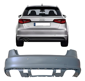 Parachoque Envolvente Com Furo de Sensor Traseiro Audi A3 Sportback 2013 2014 2015 2016 8V3807067