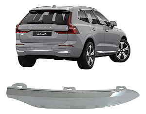 Friso Inferior Cromado Parachoque Traseiro Volvo XC60 2022 2023 2024 Direito Passageiro 32227903