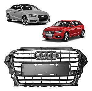 Grade Suporte Placa Dianteiro Audi A3 Hatch e Sedan 2013 2014 2015 2016 8V3853651