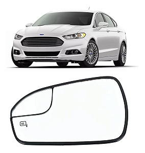 Espelho Lente Retrovisor Esquerdo Motorista Fusion 2013 2014 2015 2016 2017 2018 2019