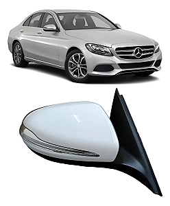 Retrovisor Dianteiro Elétrico Luz Cortesia Mercedes C180 C200 2015 2016 2017 2018 2019 2020 2021 Direito Passageiro A2058100816