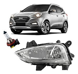 Farol Milha Auxiliar Led Neblina Ix35 2016 2017 2018 2019 2020 2021 Lado Esquerdo Motorista