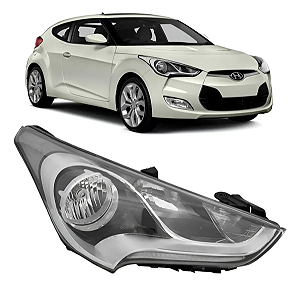 Farol Mascara Negra Led Veloster 2011 2012 2013 Direito Passageiro Novo