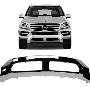 Spoiler Inferior Dianteira Mercedes Ml350 2012 2013 2014 2015 Cromado