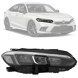 Farol Dianteiro Led Honda Civic 2023 2024 2025 Lado Direito Passageiro