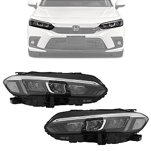 PAR FAROL LED DIANTEIRO HONDA CIVIC 2023 2024 2025