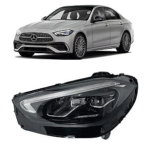 Farol LED Esquerdo Motorista Mercedes C200 C300 2022 2023 2024 2025 2026 A2069060703