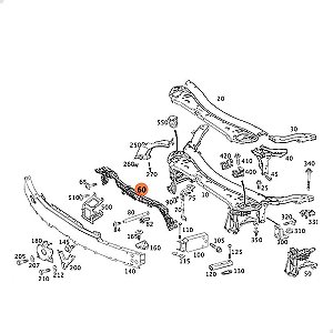 Suporte Grade Superior Dianteira E250 E300 E43 E53 E63 AMG 2017 2018 2019 2020 A2136201701