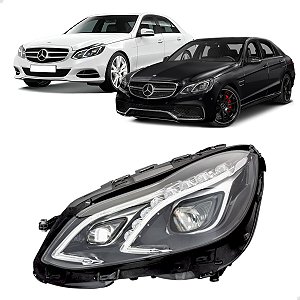 Farol Led Dianteiro Mercedes W212 E250 E350 E400 E63 AMG 2014 2015 2016 A2128202339 Esquerdo Motorista