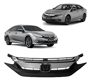 Grade Superior Dianteira Parachoque Civic G10 2019 2020 2021