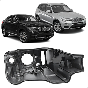 Carcaça Farol Bmw X3 X4 F25 F26 2014 2015 2016 2017 Direito Passageiro