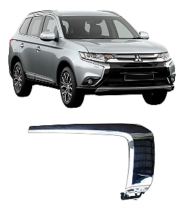 Friso Superior Cromado Passageiro Parachoque Outlander 2016 2017 2018 2019 2020 2021