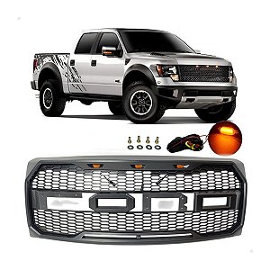Grade Raptor Led Dianteira F150 2009 10 2012 2013 2014 Preta