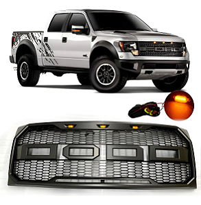 Grade Raptor Led Dianteira F150 2009 10 2012 2013 2014 Preta
