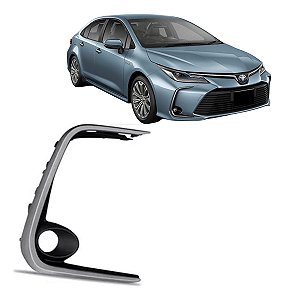 Friso Moldura Farol Milha Cinza Direito Corolla 2020 2022