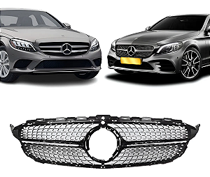 Grade Diamond Black Piano Câmera Mercedes W205 C180 2019 2020 2021