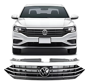 Grade Cromada Emblema Dianteira Jetta Tsi 2019 2020 2021 2022