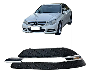 Grade Moldura Farol Milha Lado Motorista C180 C200 2011 2012 2048803224