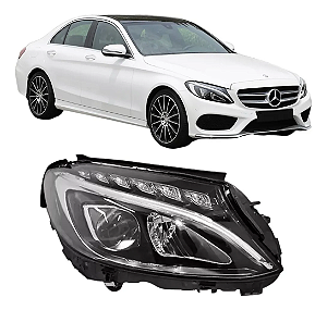 Farol Led Com Xenon Passageiro Mercedes C180 C200 2014 2015 2016 2017 2018 A2059063803