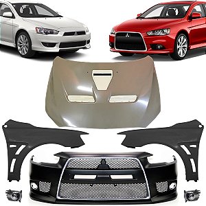 Body Kit Frontal Parachoque Capo Lancer Evolution para HL GT 2010 2018